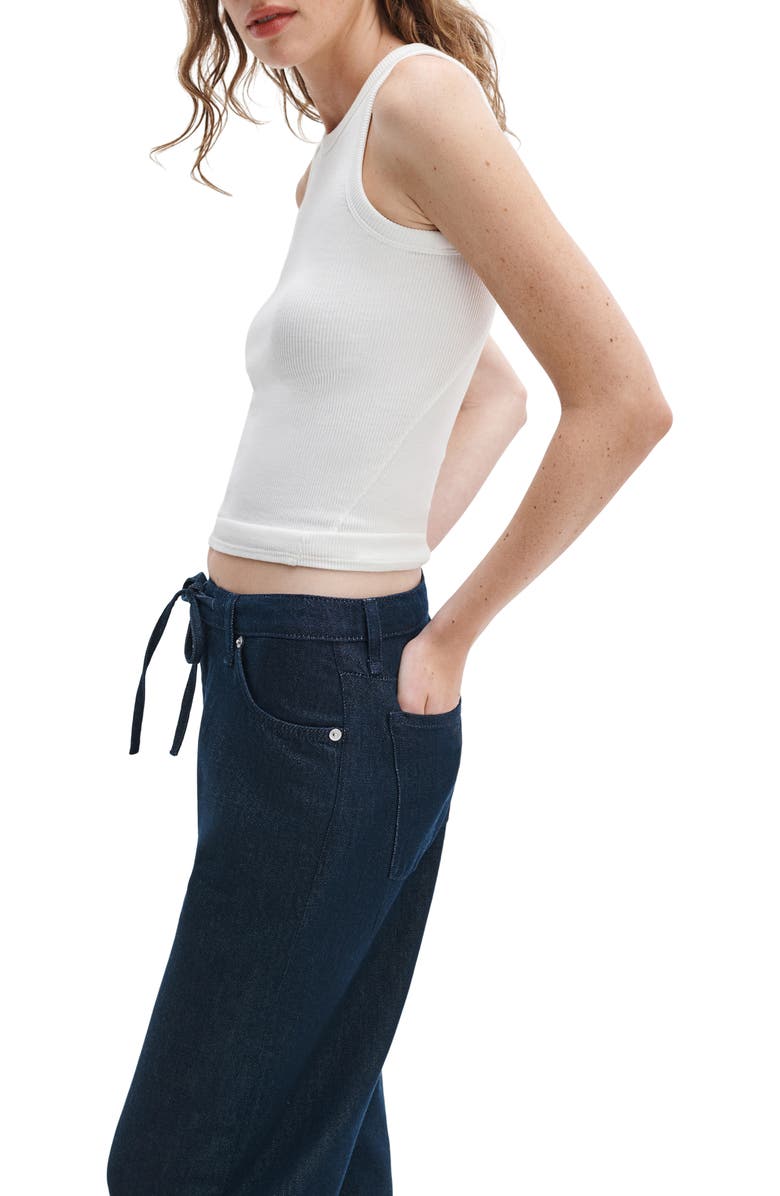 rag & bone Featherweight Phoebe Drawstring Wide Leg Jeans, Alternate, color, Dusk Rinse