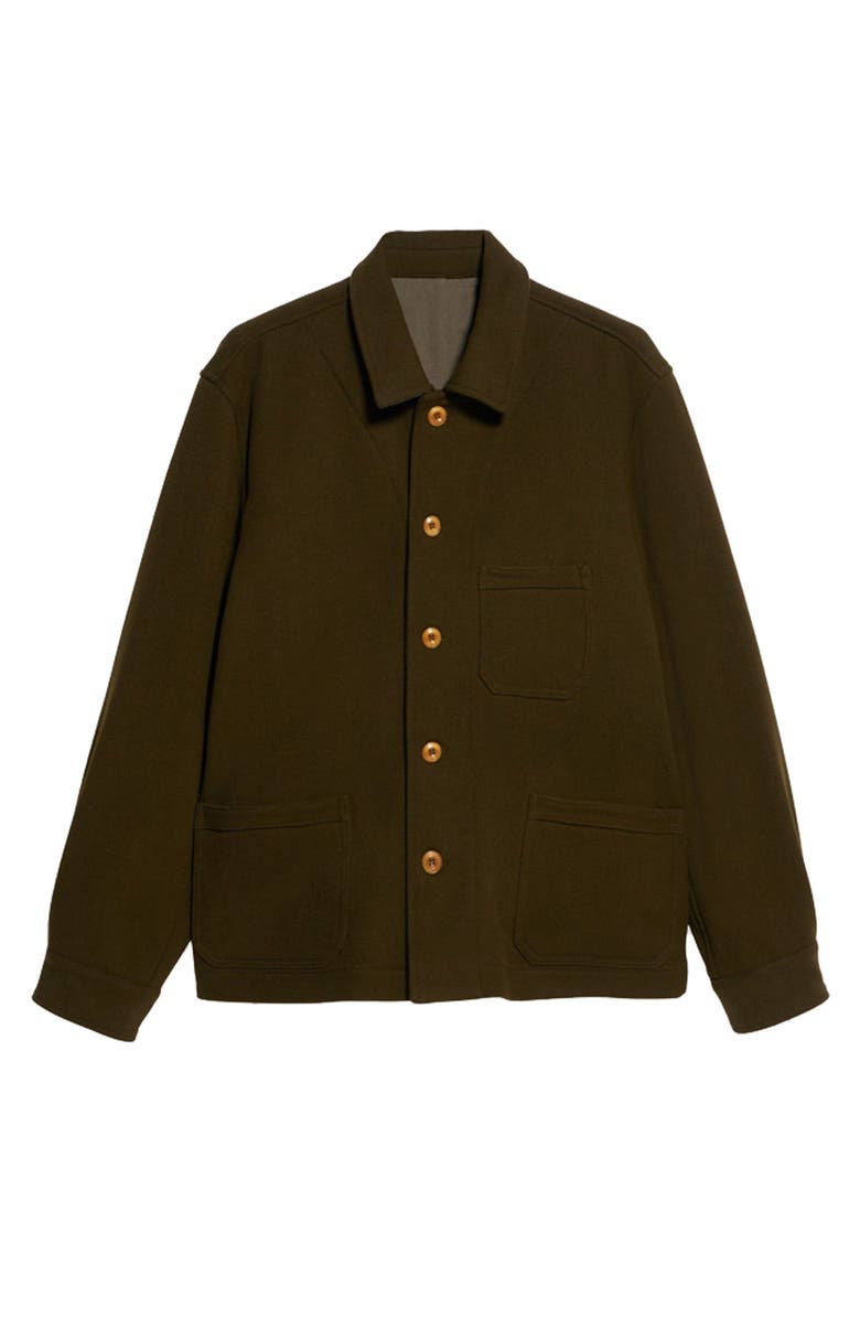 Fortela Seneca Wool Twill Jacket, Main, color, Military Green