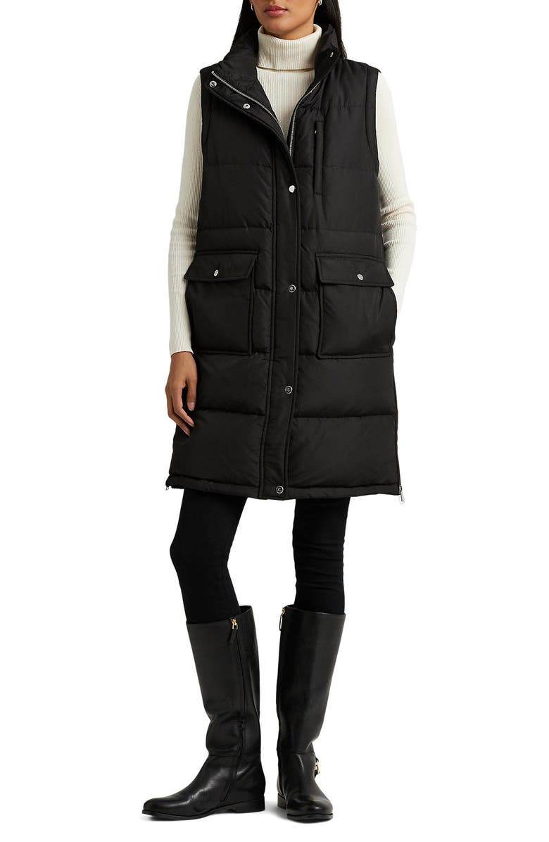 Lauren Ralph Lauren Long Down Puffer Vest, Main, color,