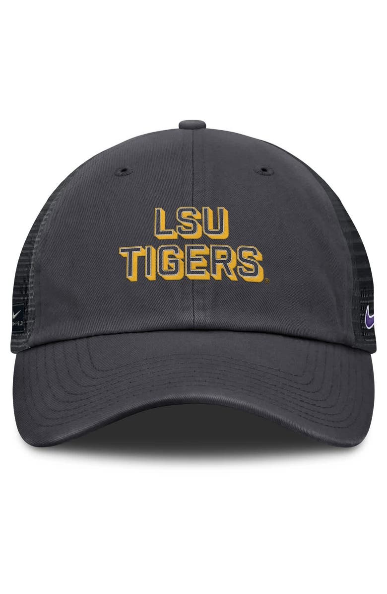 Nike Men's Nike Anthracite LSU Tigers 2025 Gameday On-Field Club Adjustable Trucker Hat, Alternate, color, Anthracite