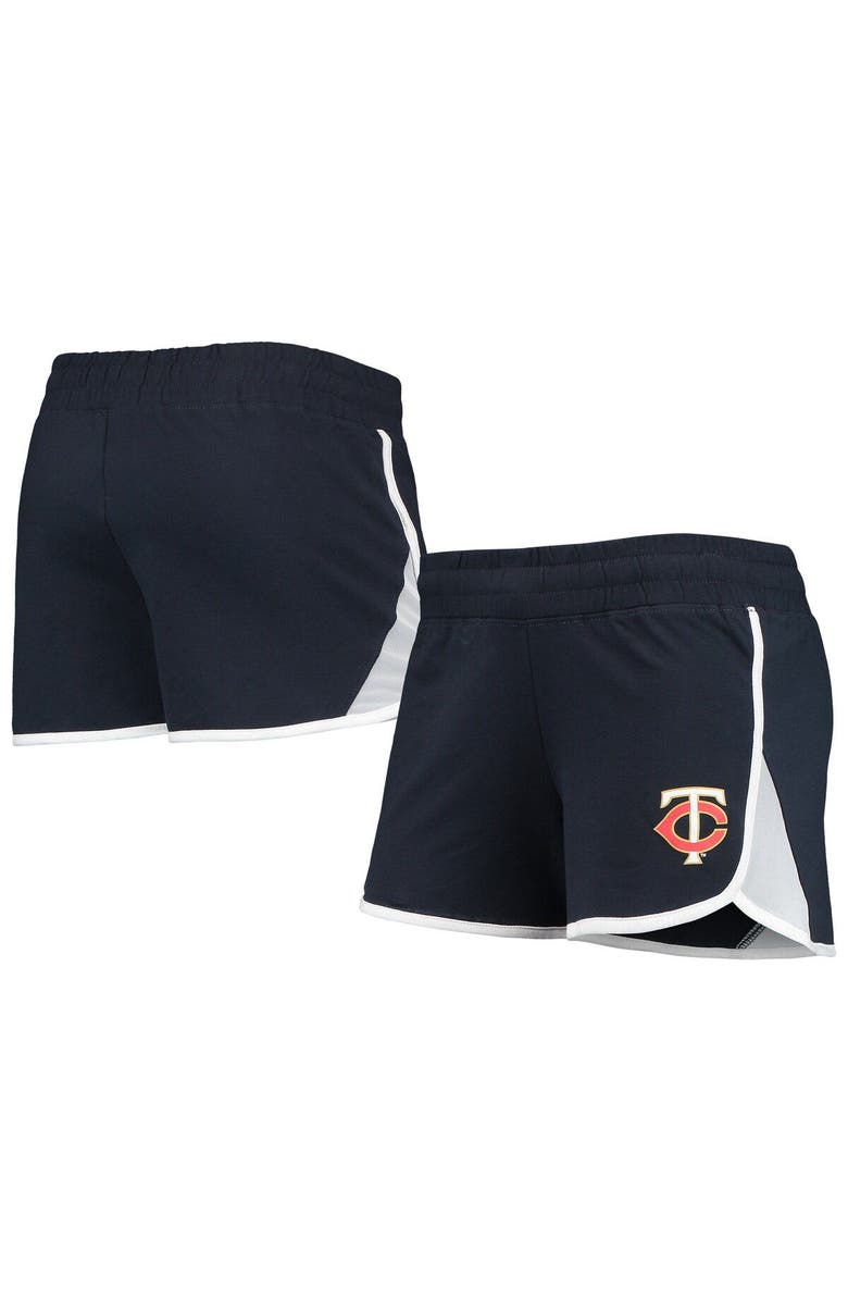 New Era Women's New Era Navy Minnesota Twins Stretch French Terry Shorts, Alternate, color,