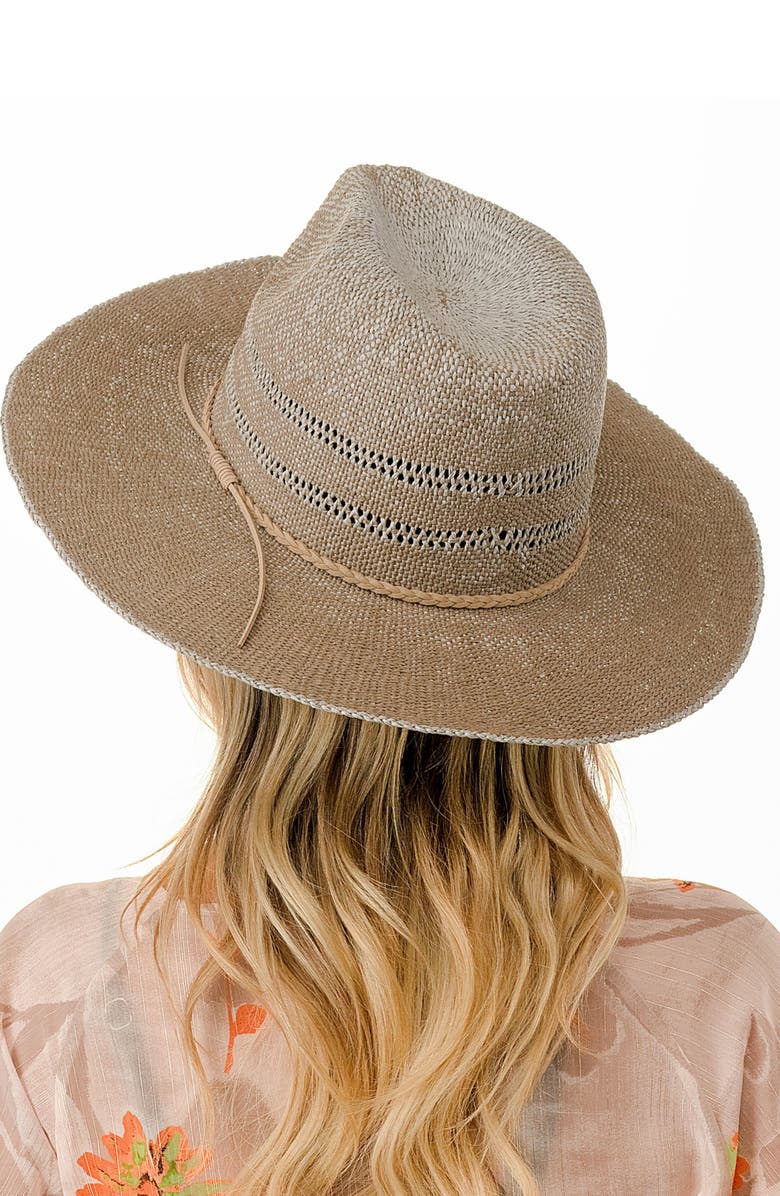 MARCUS ADLER Straw Panama Hat, Alternate, color, Taupe