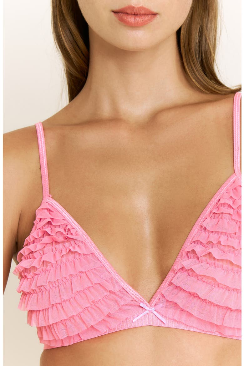 Rumba Ruffle Triangle Bralette, Alternate, color, PARADISE