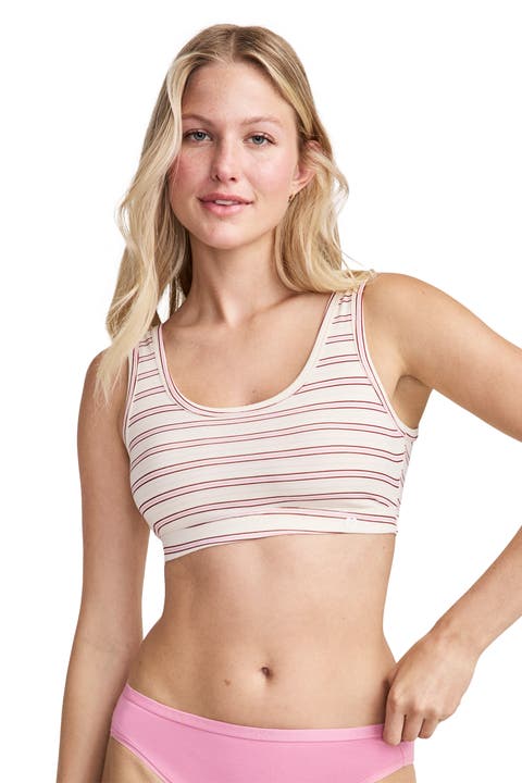 Womens Organic Cotton Stretch Tank Strap Bralette