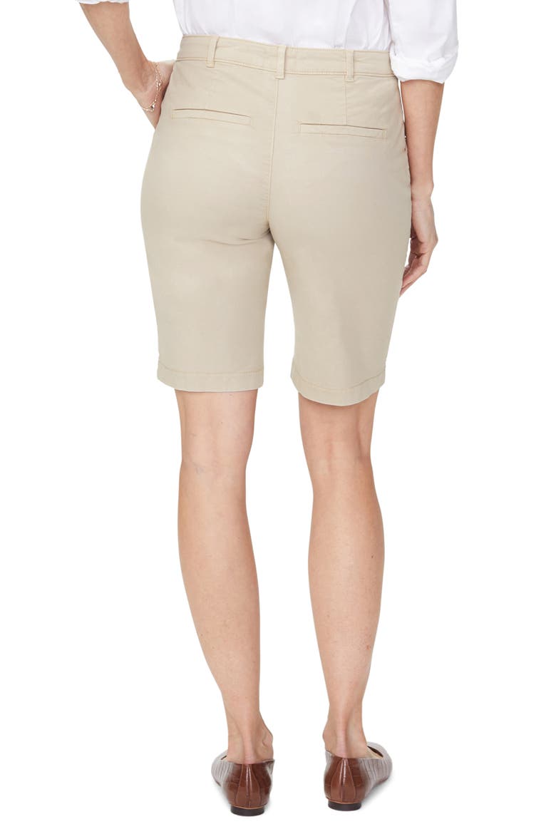 Stretch Cotton Blend Twill Bermuda Shorts, Alternate, color, FEATHER
