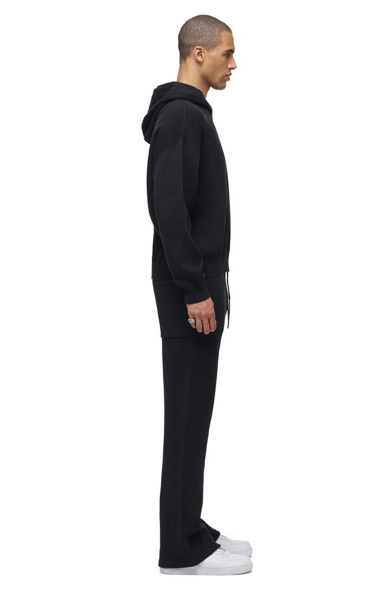 Cotton & Cashmere Double Knit Hoodie, Alternate, color, PITCH BLACK