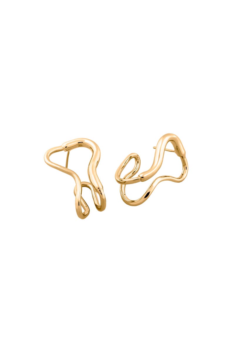 Corine statement earrings, Main, color, GOLD PLATE