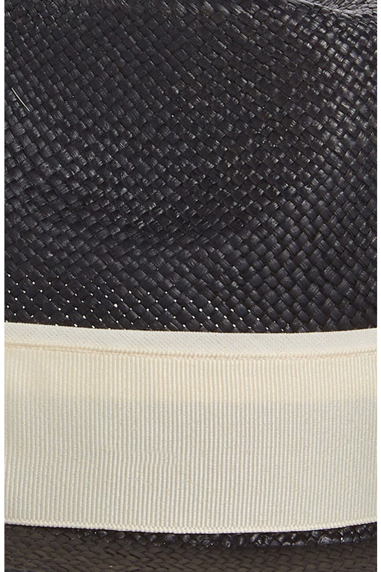 Straw Fedora, Alternate, color, BLACK