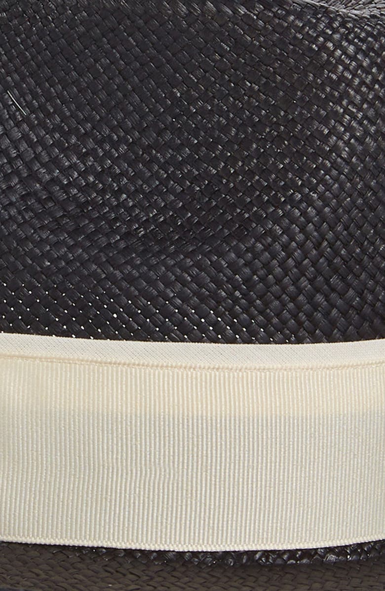 René Mantilla, New York Straw Fedora, Alternate, color, Black