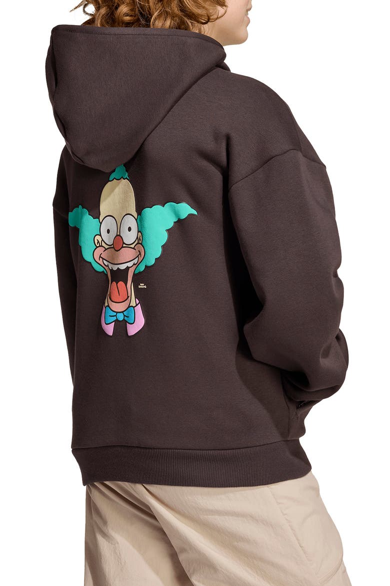 x The Simpsons Kids' Krusty Burger Graphic Hoodie, Alternate, color, NIGHT BROWN