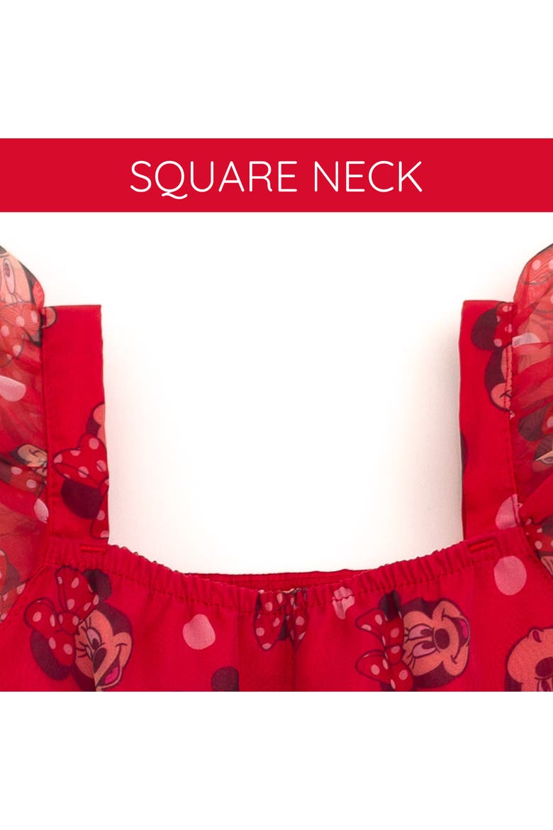 Minnie Mouse Short Sleeve Dress, Alternate, color, Scarlet Minnie