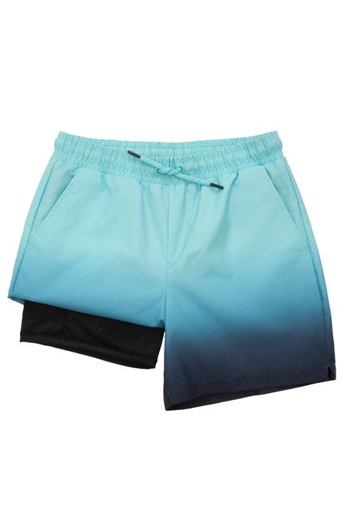 Kids' Print Swim Trunks with Compression Liner UPF 50+ (Little & Big Kid)