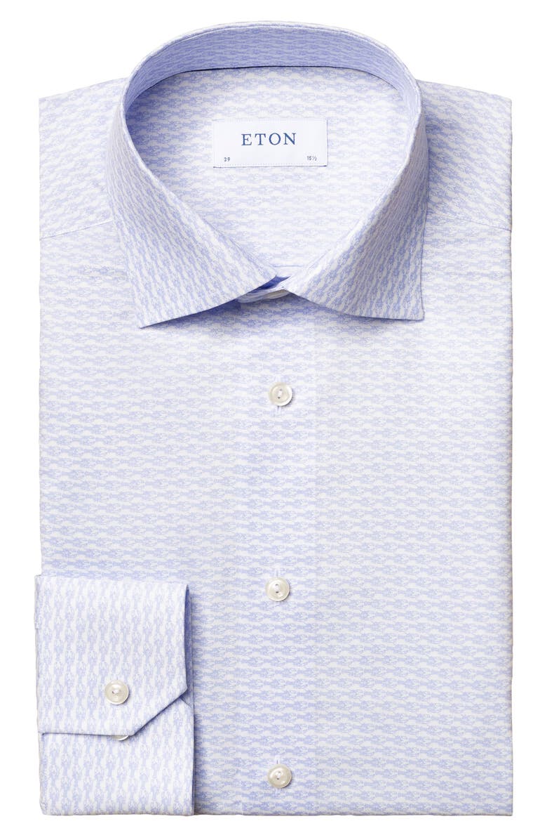 Eton Slim Fit Lobster Print Cotton Dress Shirt, Alternate, color,