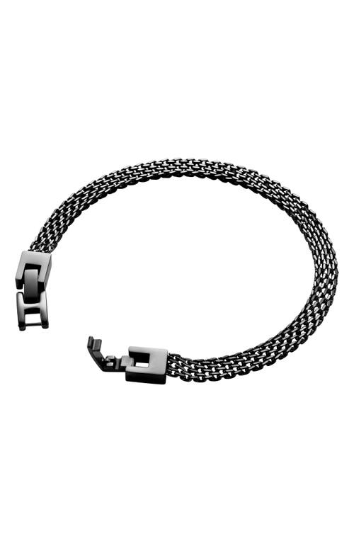 Geoffrey Beene Stainless Steel Mesh Chain Bracelet
