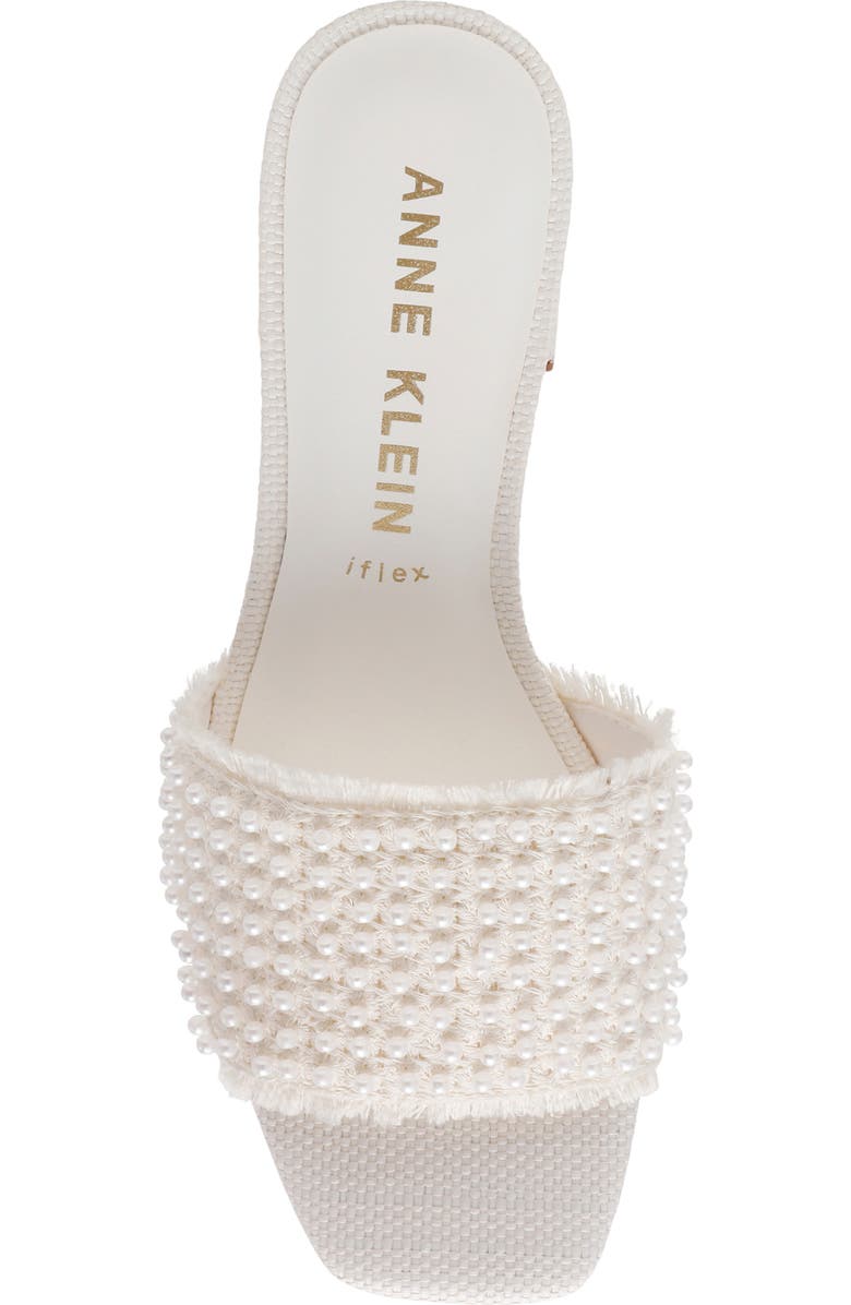 Anne Klein Dolls Block Heel Sandal, Alternate, color, Pearl