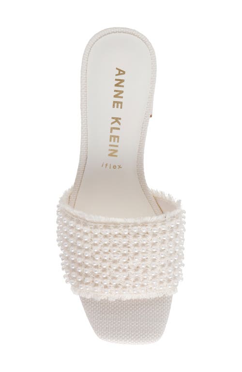 Anne Klein Dolls Block Heel Sandal In White