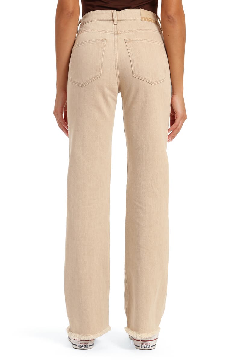 Mavi Jeans Victoria High Waist Frayed Hem Flare Jeans, Alternate, color, 