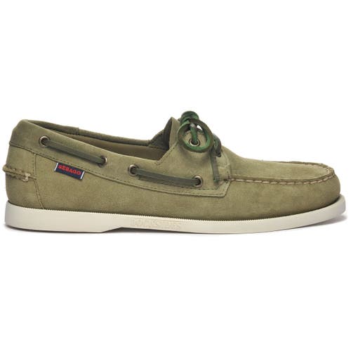 Sebago Portland Flesh Out Boat Shoes In Green