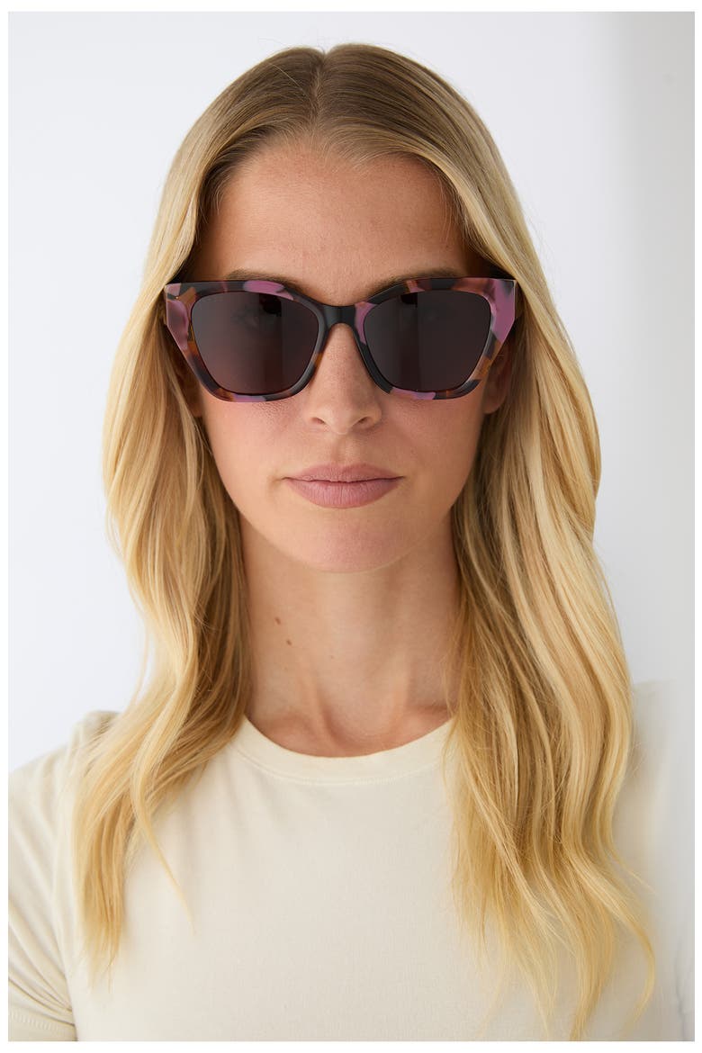 Evie 54mm Cat Eye Sunglasses, Alternate, color, BROWN