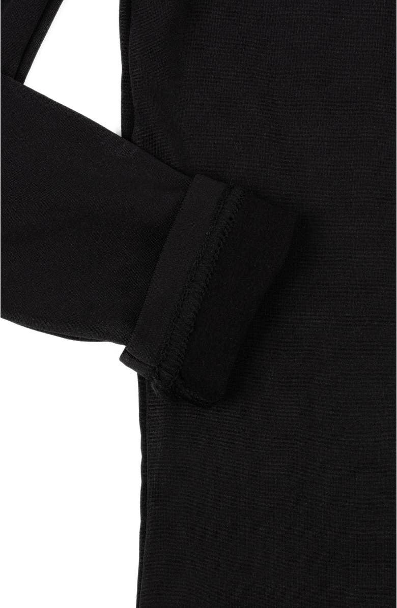 Leveret Kids Solid Thermal Pajamas, Alternate, color, Black