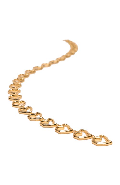 Maje Gold-plated Heart Necklace In Gold