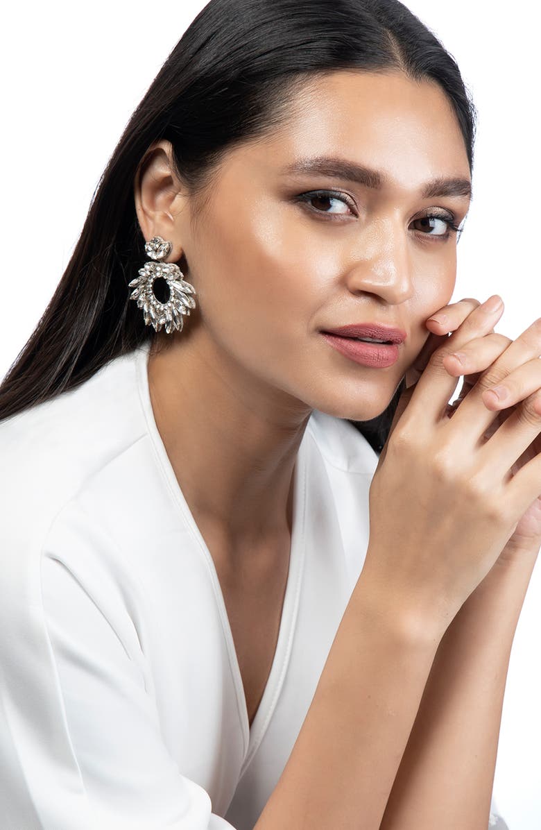 Deepa Gurnani Zienna Crystal Drop Earrings, Alternate, color, 