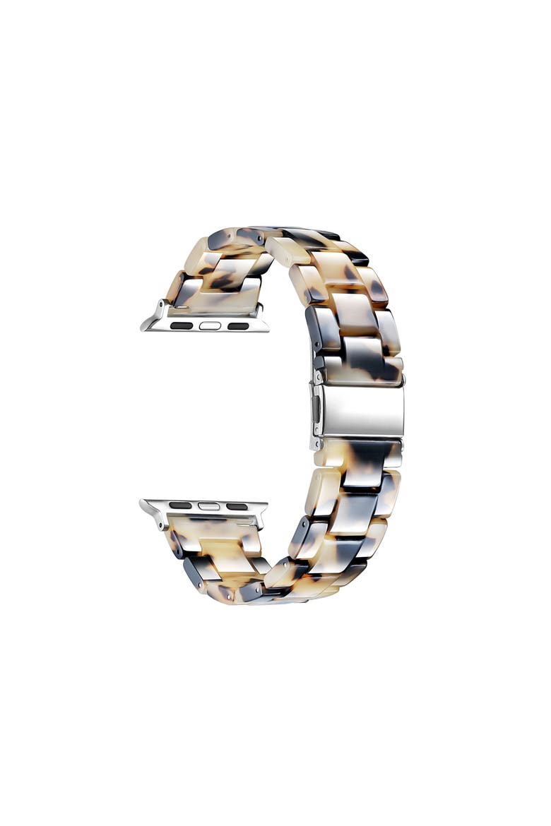 Claire Resin Link Band for Apple Watch, Alternate, color, Light Natural Tortoise