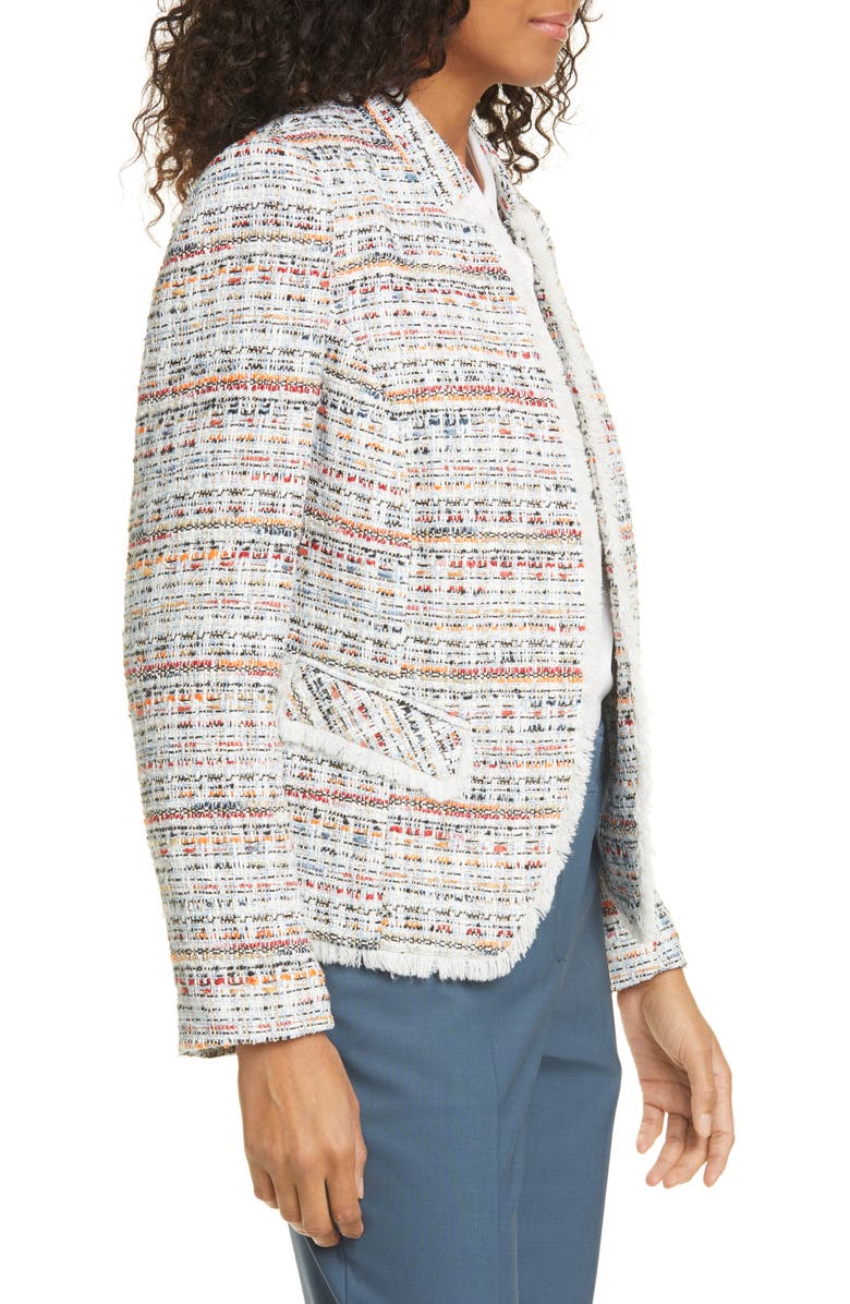 Helene Berman Notch Collar Tweed Jacket, Alternate, color,