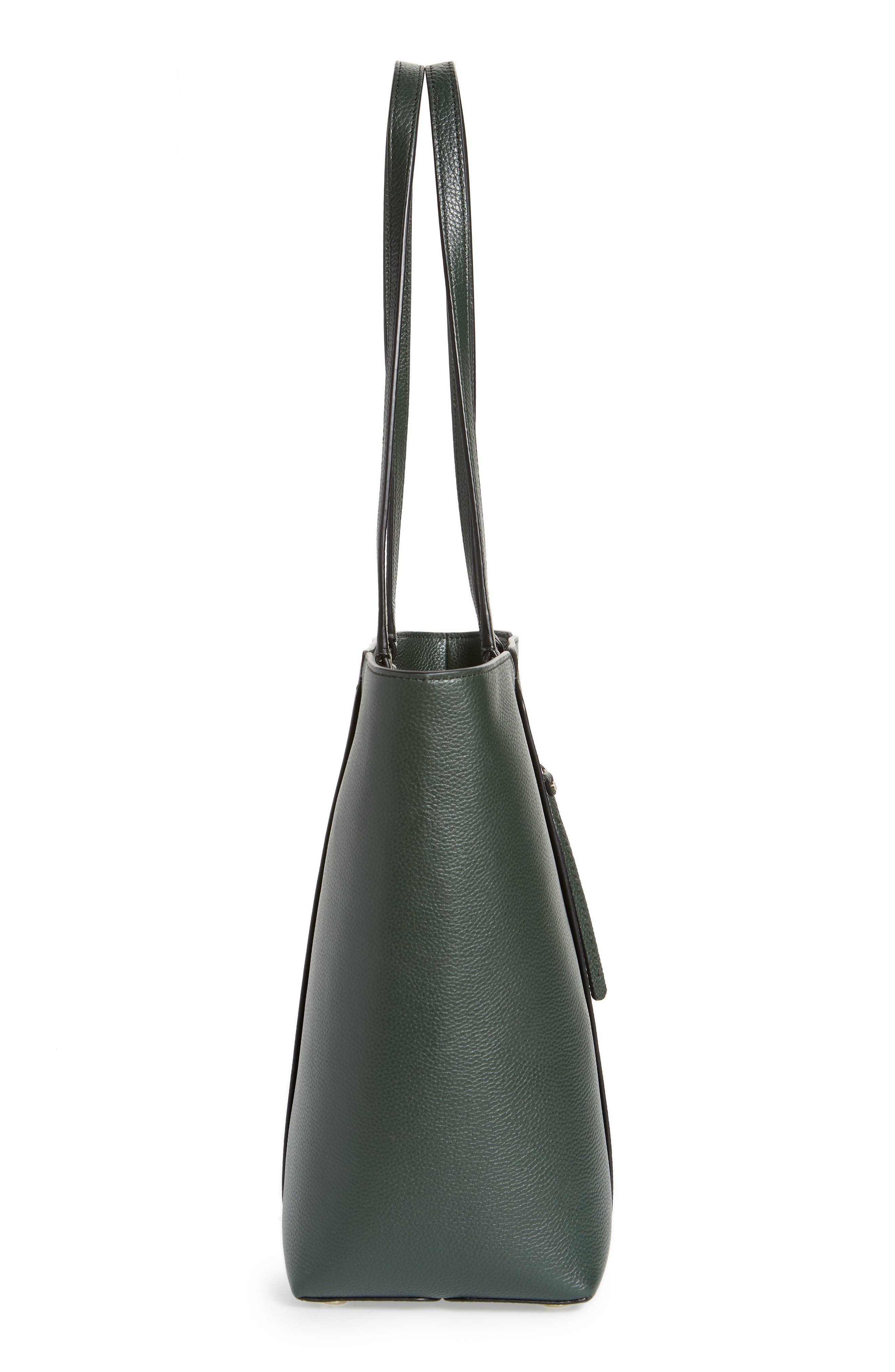 large florence leather tote, Alternate, color, DEEP EVERGREEN