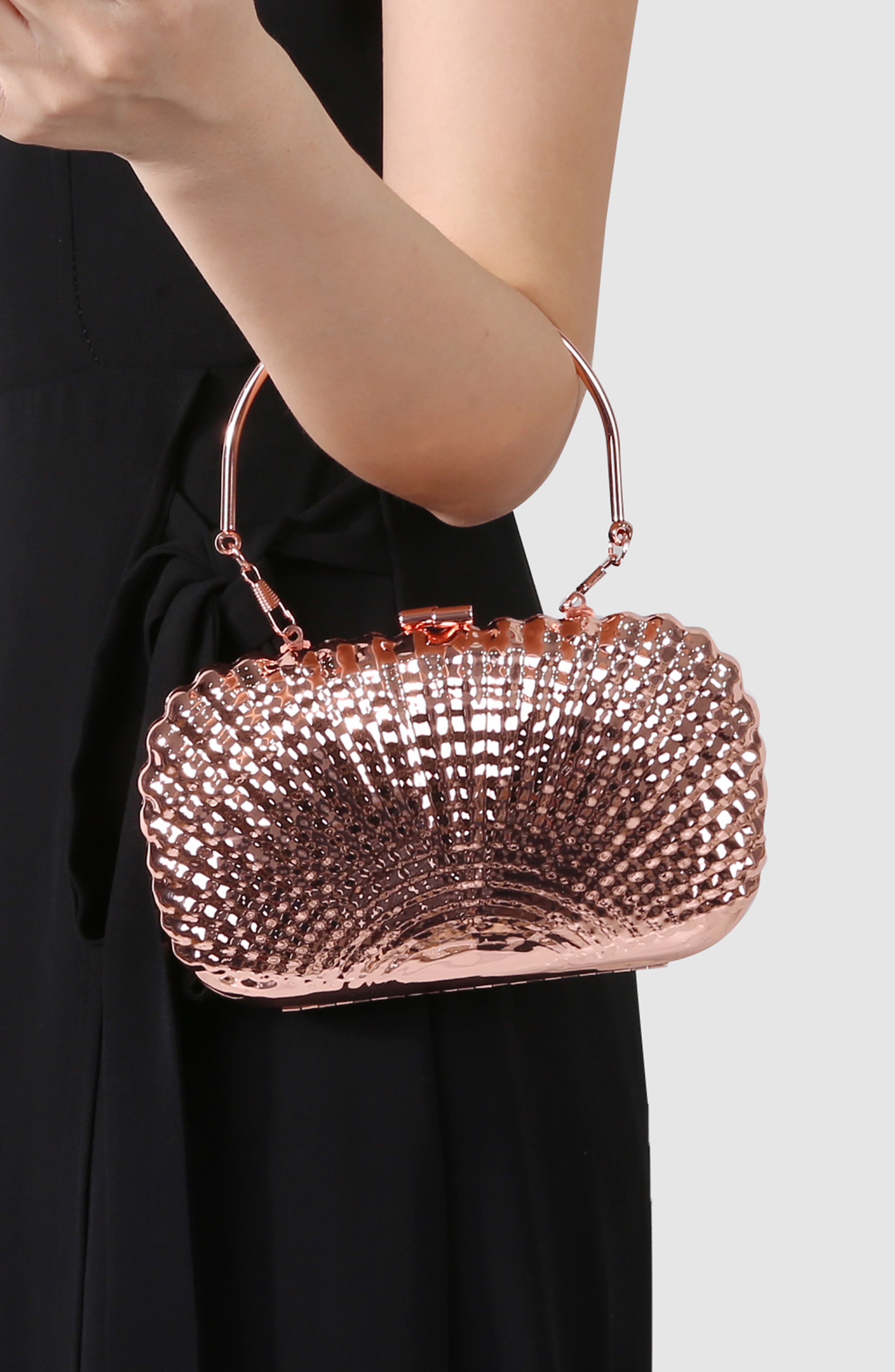 Shell Clutch, Alternate, color, CHAMPAGNE