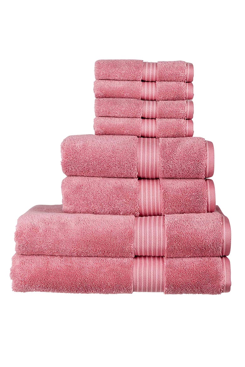 Supreme Hygro Luxury 100% Supima Cotton 8 Piece Towel Set, Main, color, Blush