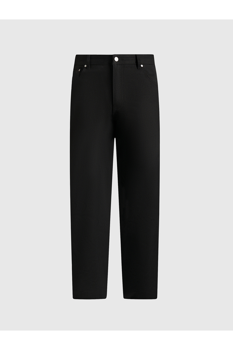 Relaxed Straight Leg Jeans, Alternate, color, Black