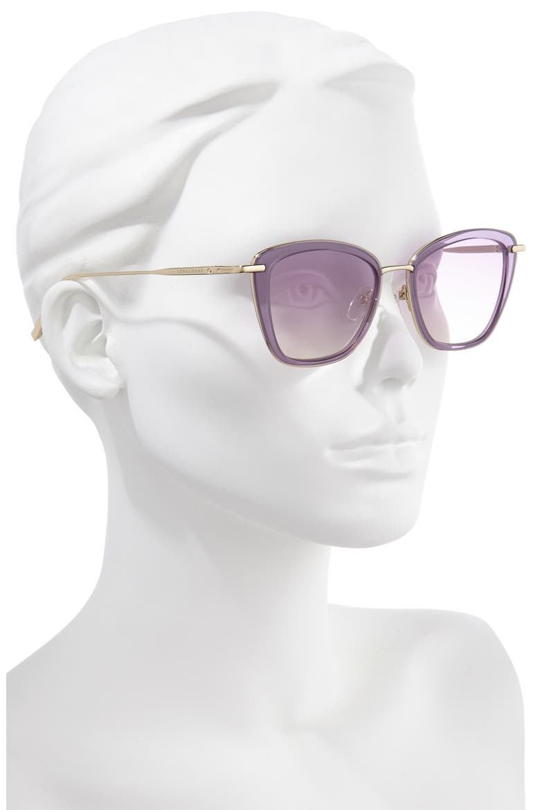 Roseau 52mm Gradient Square Sunglasses, Alternate, color, PURPLE