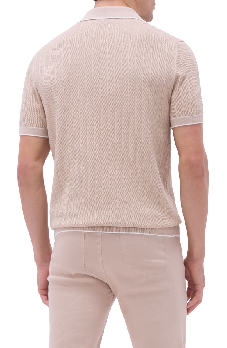 Bugatchi Johnny Collar Rib Polo, Alternate, color, Sand