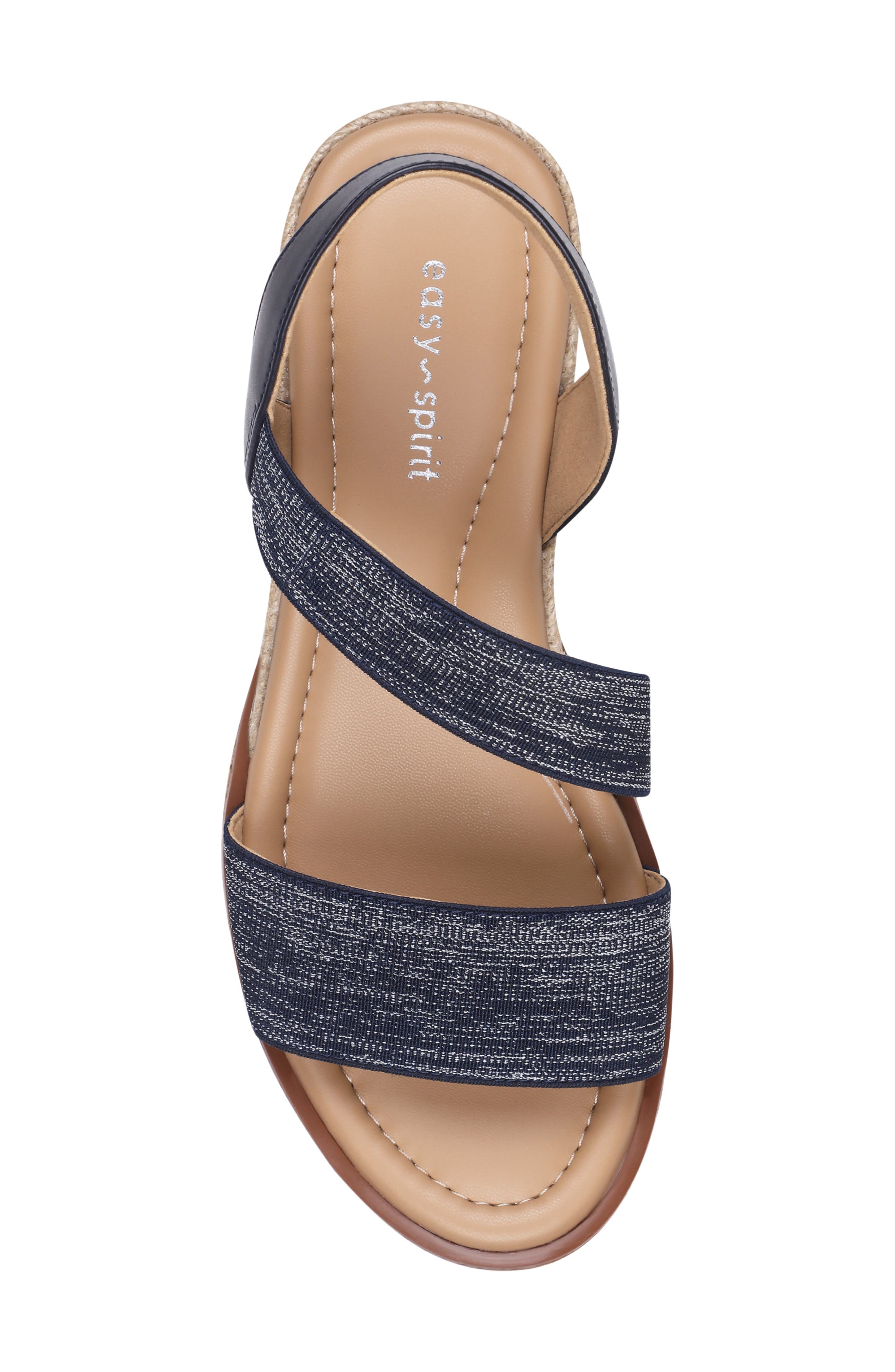 Sabina Wedge Sandal, Alternate, color, DARK BLUE
