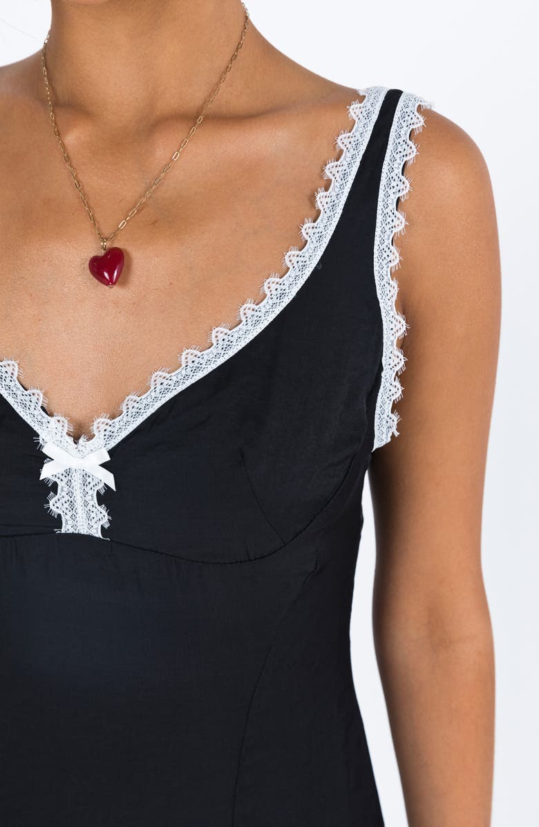 Princess Polly Fyfe Scalloped Lace Trim Minidress, Alternate, color, 