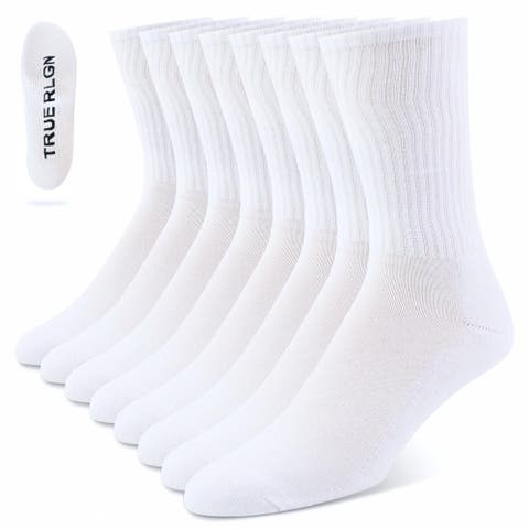 Mens 8 Pairs Crew Socks for Men Premium Athletic Men's Socks, Shoe Size 8-12