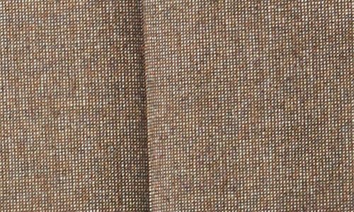 Zanella Devon Flat Front Stretch Wool & Cashmere Dress Pants In Brown