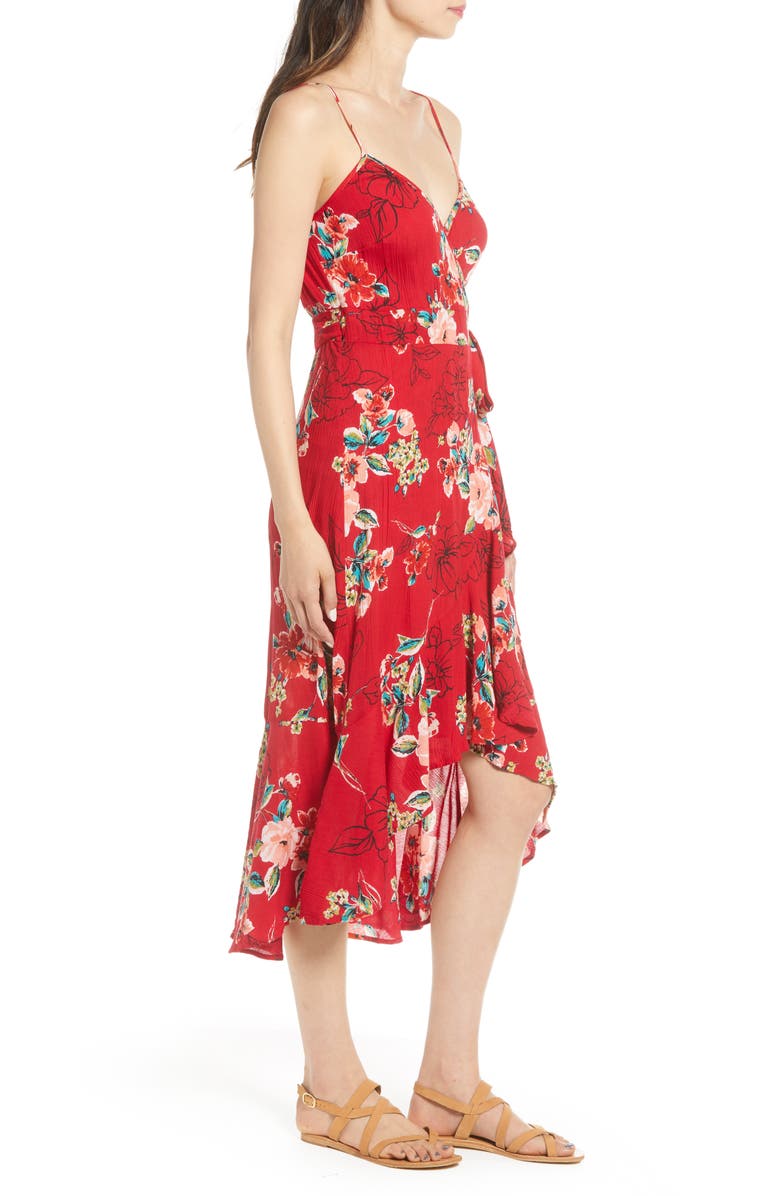 Band of Gypsies Delphine Wrap High/Low Dress, Alternate, color,