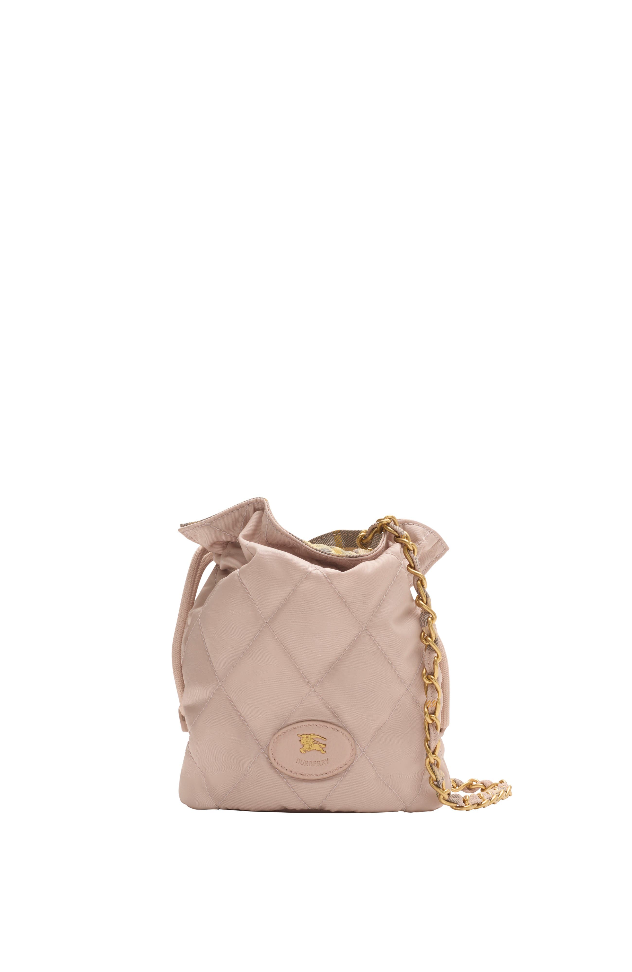 Burberry Reversible Horseshoe Chain Pouch, Main, color, Rose Beige