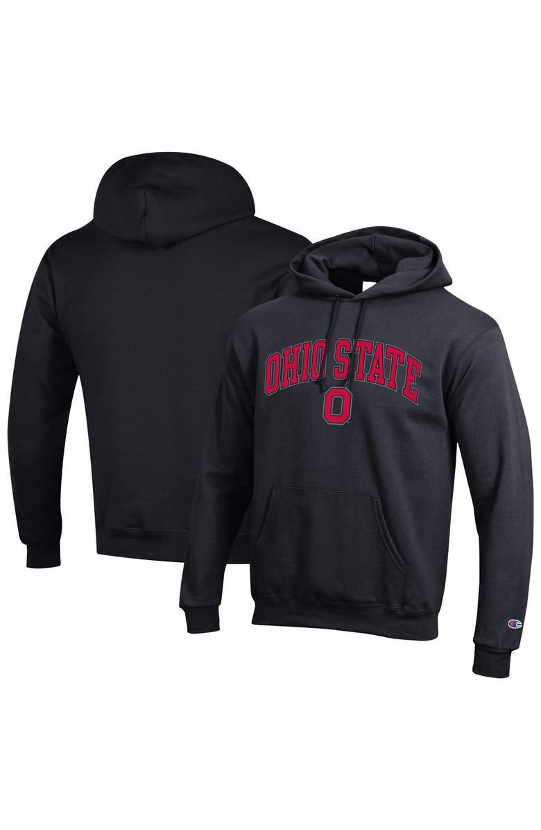 Champion Men's Champion  Black Ohio State Buckeyes Arched Logo Fleece Pullover Hoodie, Alternate, color, Black