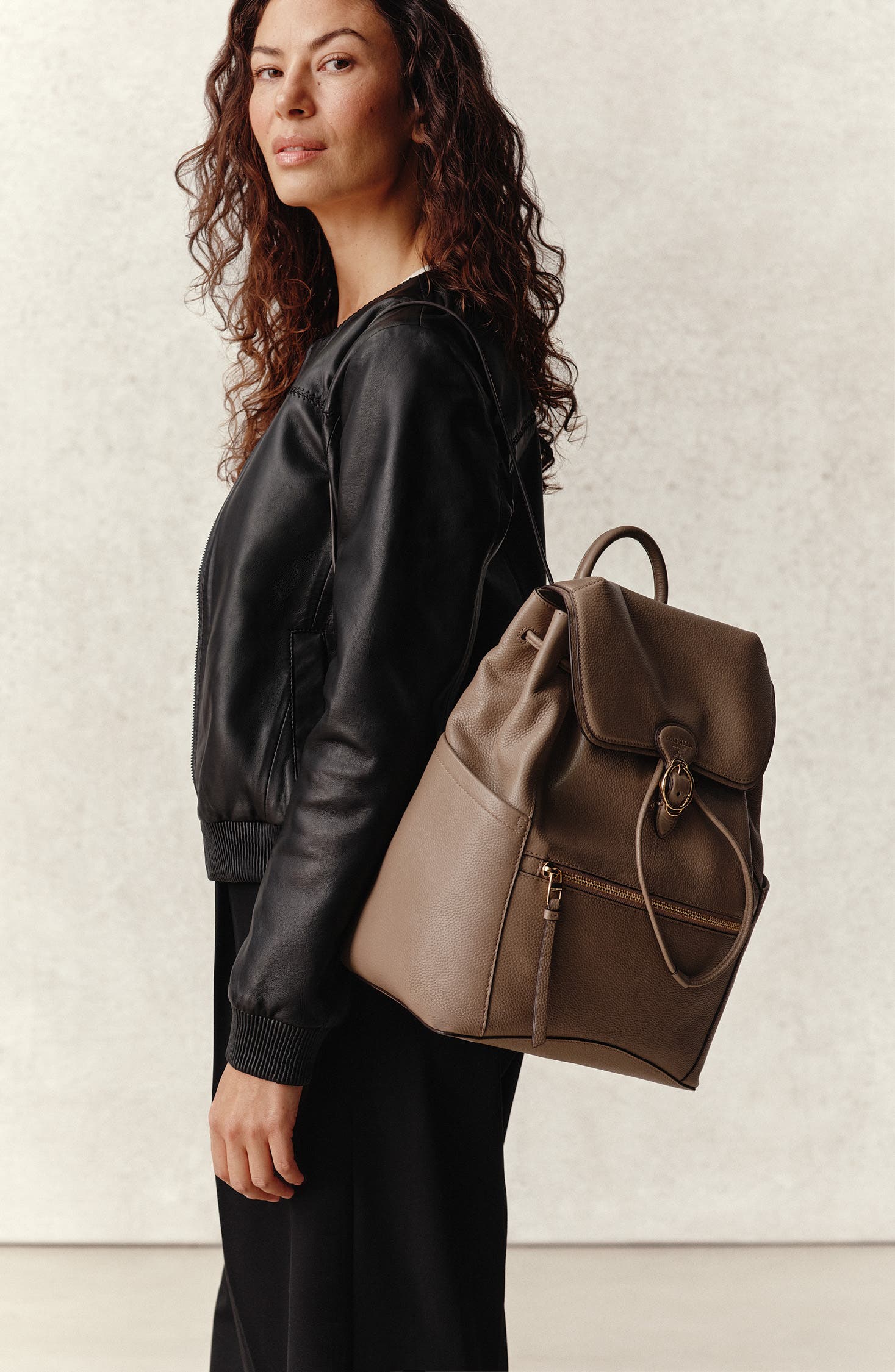 Alexandria Medium Backpack, Alternate, color, IRISH COFFEE