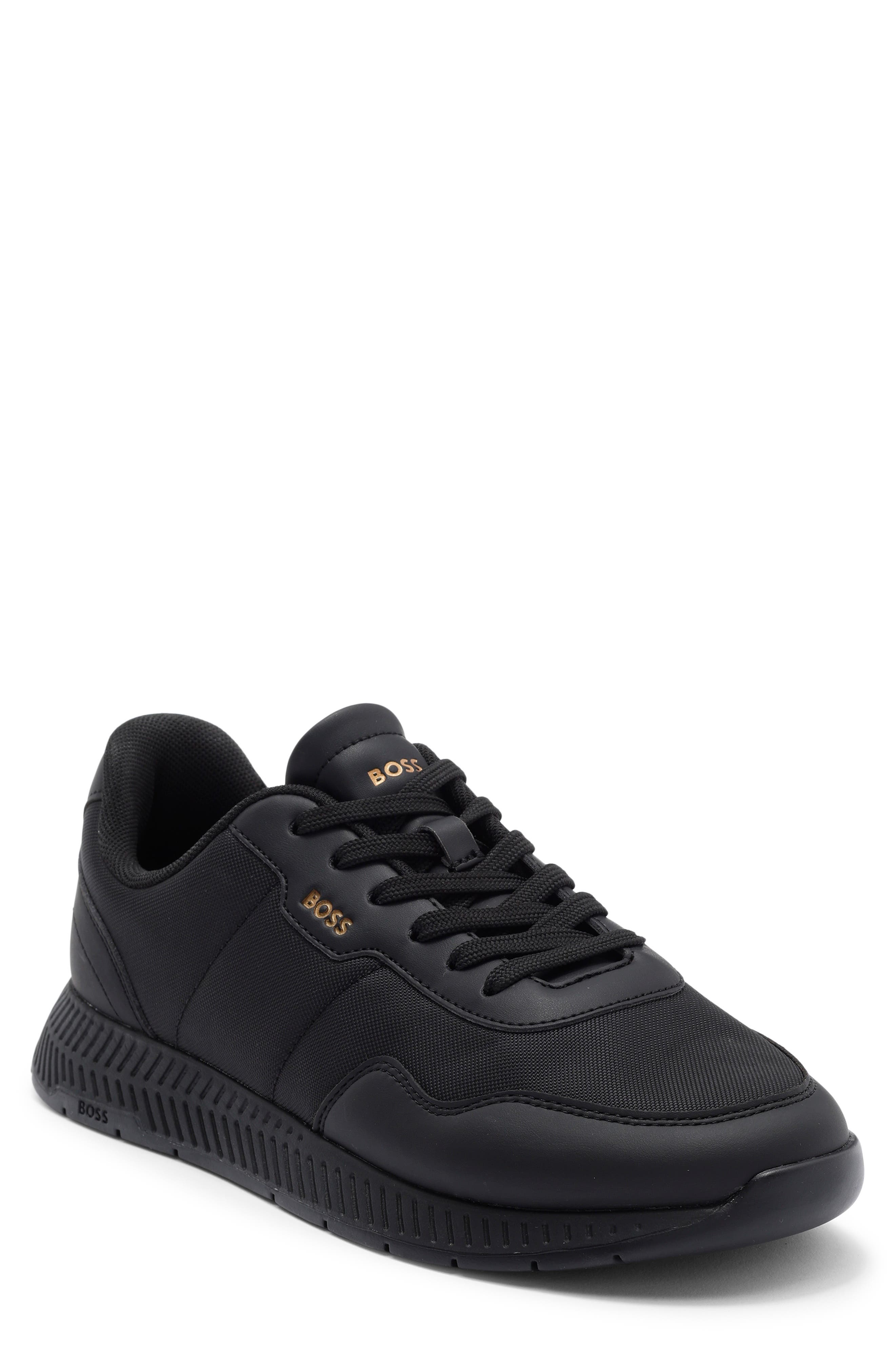 BOSS Titanium Runn Sneaker, Main, color, Black