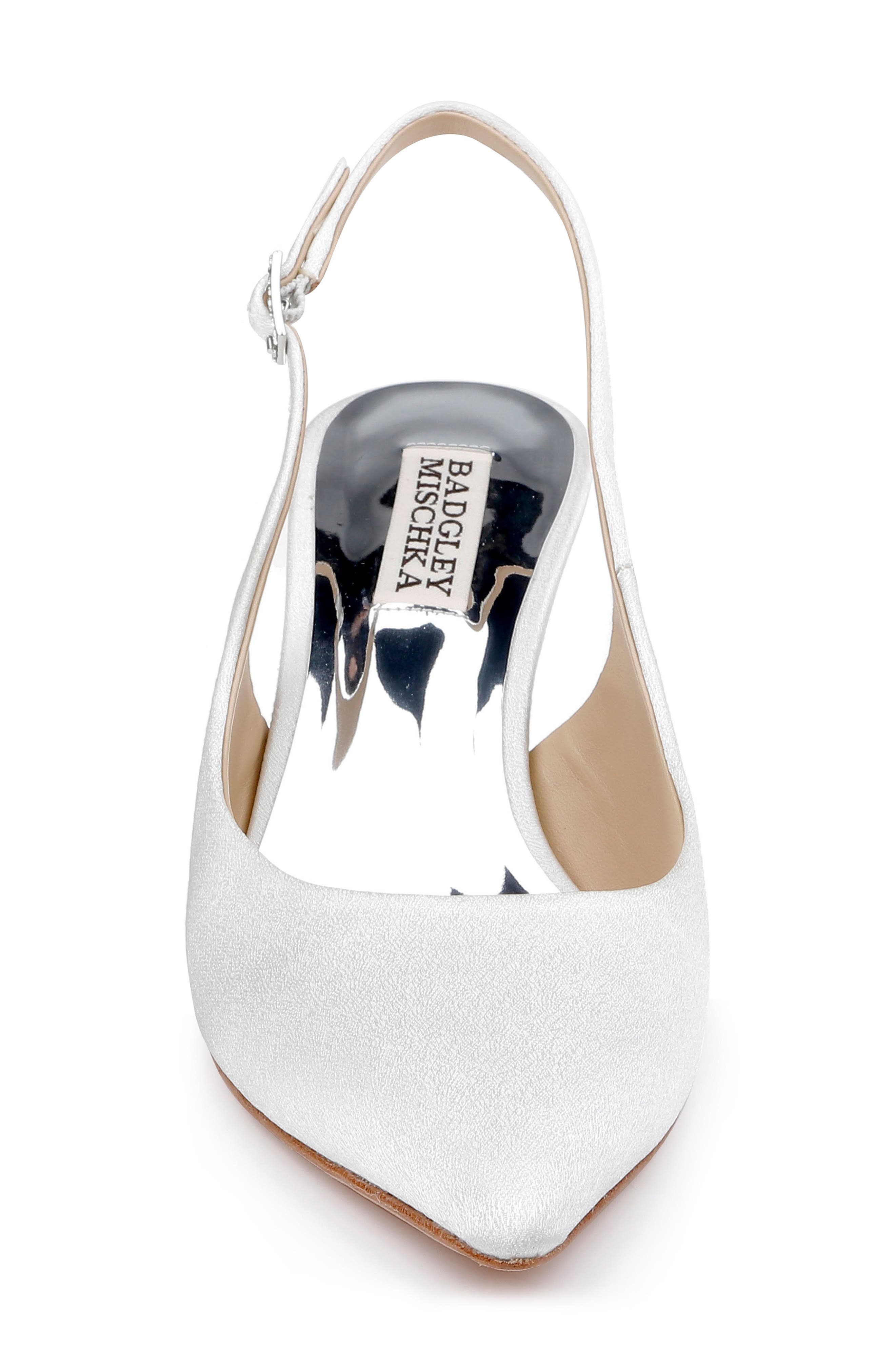 Beatrix Slingback Pointed Toe Pump, Alternate, color, WHT CREP