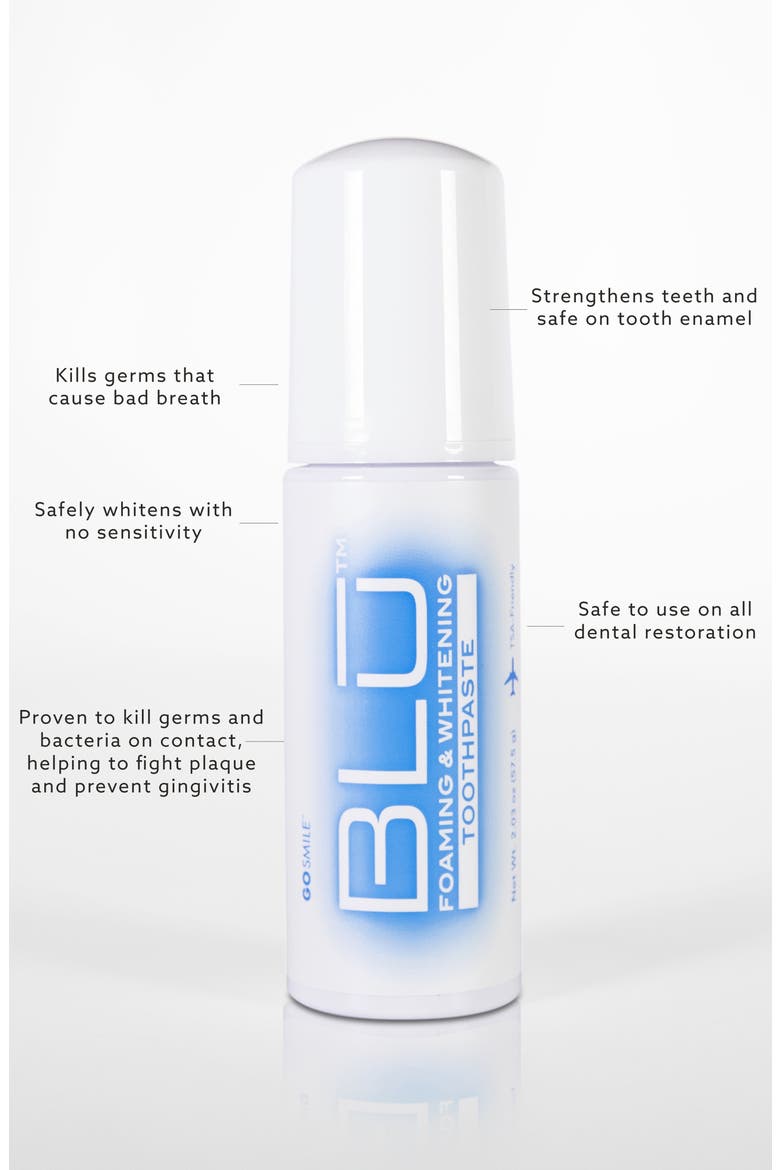 BLU Foaming & Teeth Whitening Toothpaste, Alternate, color, NO COLOR