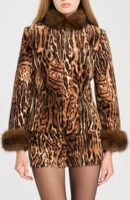 WAYF x Rose Lola Naomi Faux Fur Trim Jacket