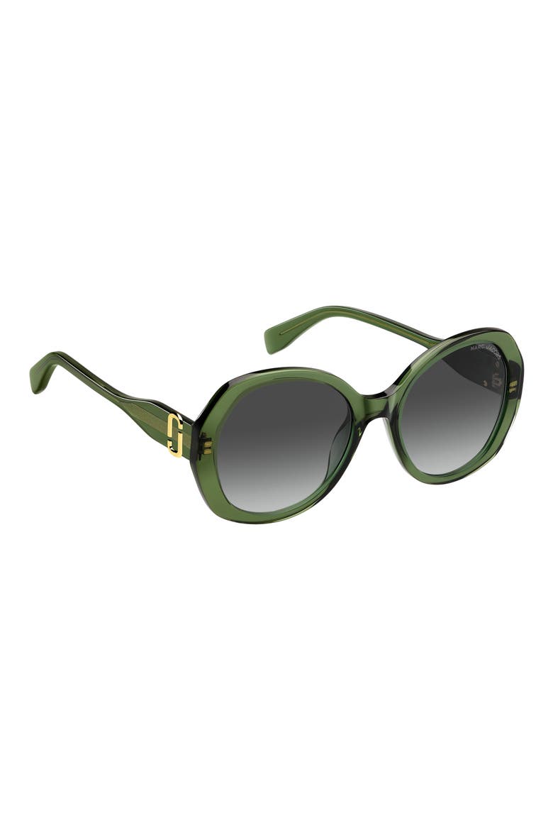 55mm Gradient Oval Sunglasses, Alternate, color, GREEN/ GREY AZURE