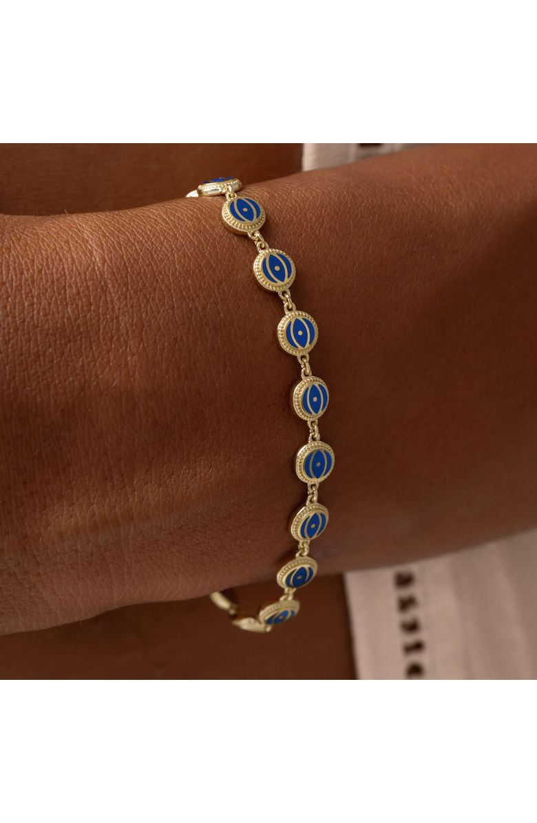 Karma and Luck Celestial Insight Lapis Evil Eye Bracelet, Alternate, color, Navy Blue/Gold