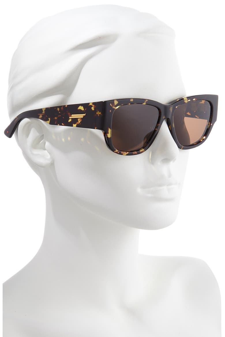55mm Cateye Sunglasses, Alternate, color, HAVANA/ BROWN