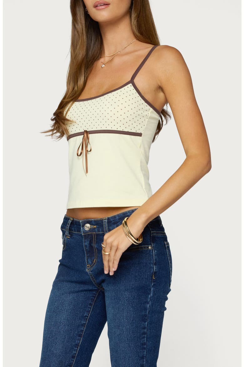 Rhoda Contrast Polka Dot Camisole, Alternate, color, YELLOW